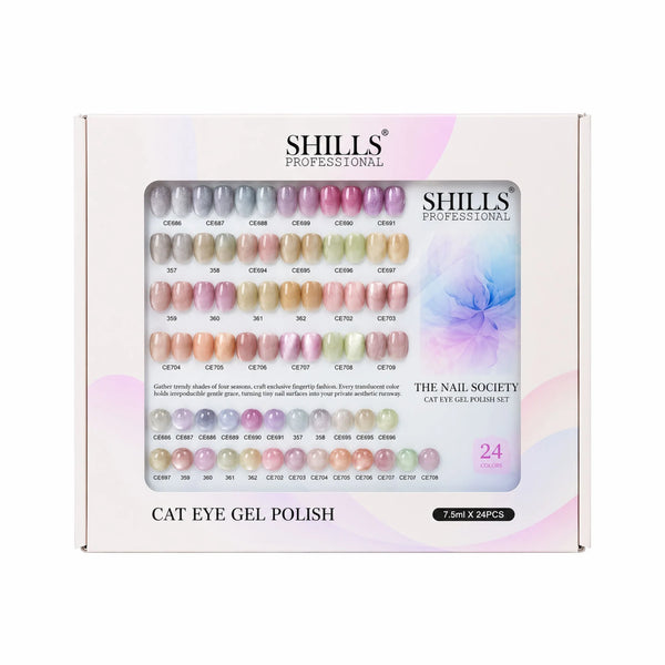 Shills Professional The Nail Society Cat Eye Gel Polish Set – 24 Colors