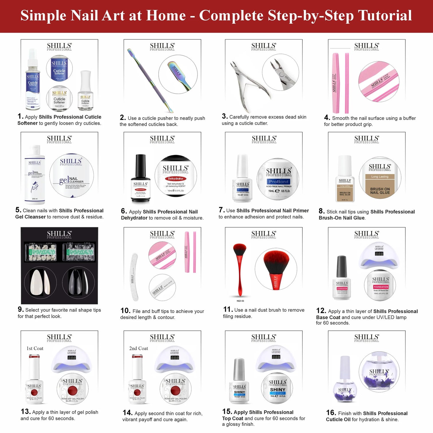 Shills Professional UV/LED Dark Red Gel Polish 15ml – Shade 399