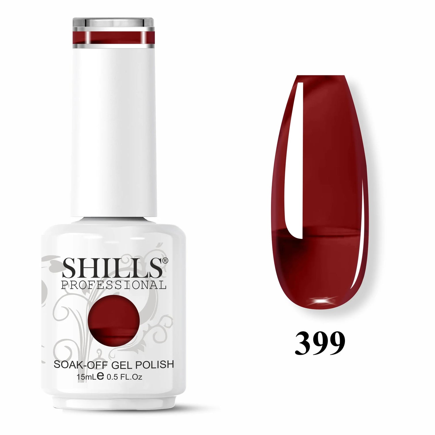 Shills Professional UV/LED Dark Red Gel Polish 15ml – Shade 399