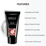 image, Shills Red Glitter Poly Nail Gel – Fast Building Nail Extension Gel (30ml)