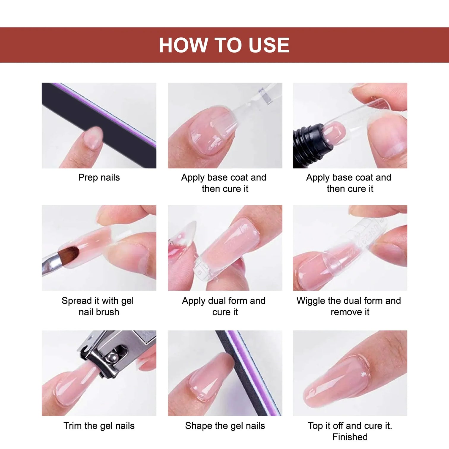 Shills Red Glitter Poly Nail Gel – Fast Building Nail Extension Gel (30ml)