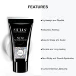 image, Shills Silver Glitter Poly Nail Gel – Fast Building Nail Extension Gel (30ml)