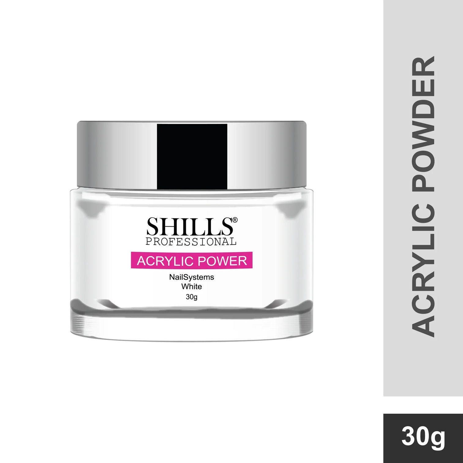 Shills White Acrylic Powder – Professional Nail Extension Powder (30g)