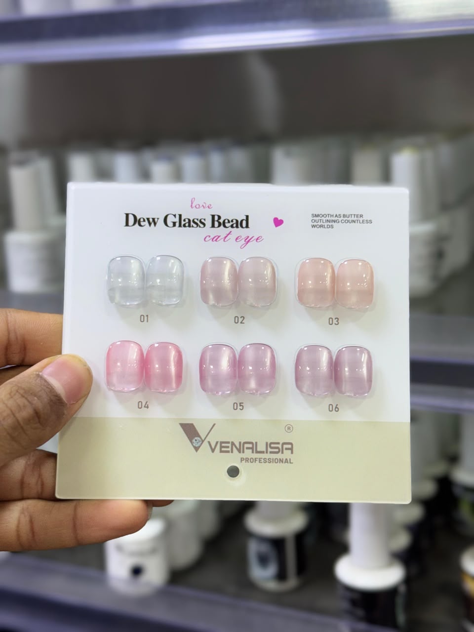 VENALISA Dew Glass Bead Cat Eye Gel Polish Collection – 6 Jelly Magnetic Shades