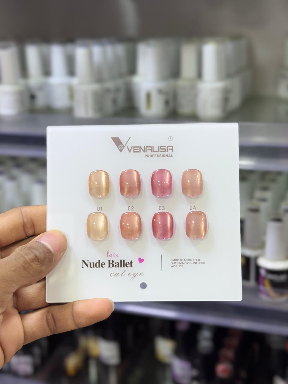 VENALISA Nude Ballet Cat Eye Gel Polish Collection – 4 Nude Magnetic Shades