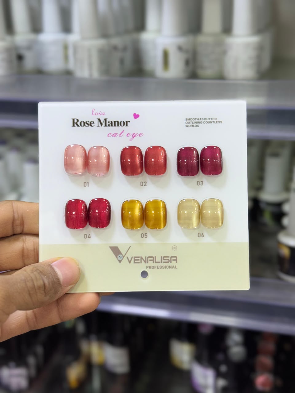 VENALISA Rose Manor Cat Eye Gel Polish Collection – 6 Magnetic Glitter Shades