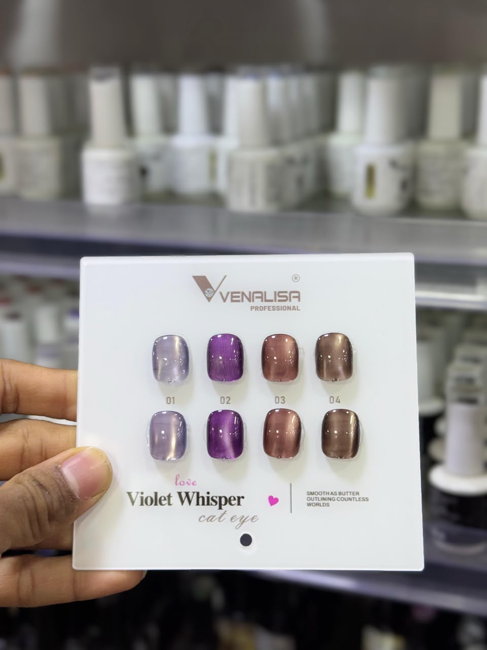 VENALISA Violet Whisper Cat Eye Gel Polish Collection – 4 Magnetic Jelly Shades