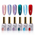 image, Venalisa Professional Cat Eye Gel Nail Polish Set VL-104A (6 Colors) | Soak Off UV/LED Magnetic Nail Gel Kit
