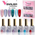 image, Venalisa Professional Cat Eye Gel Nail Polish Set VL-104A (6 Colors) | Soak Off UV/LED Magnetic Nail Gel Kit