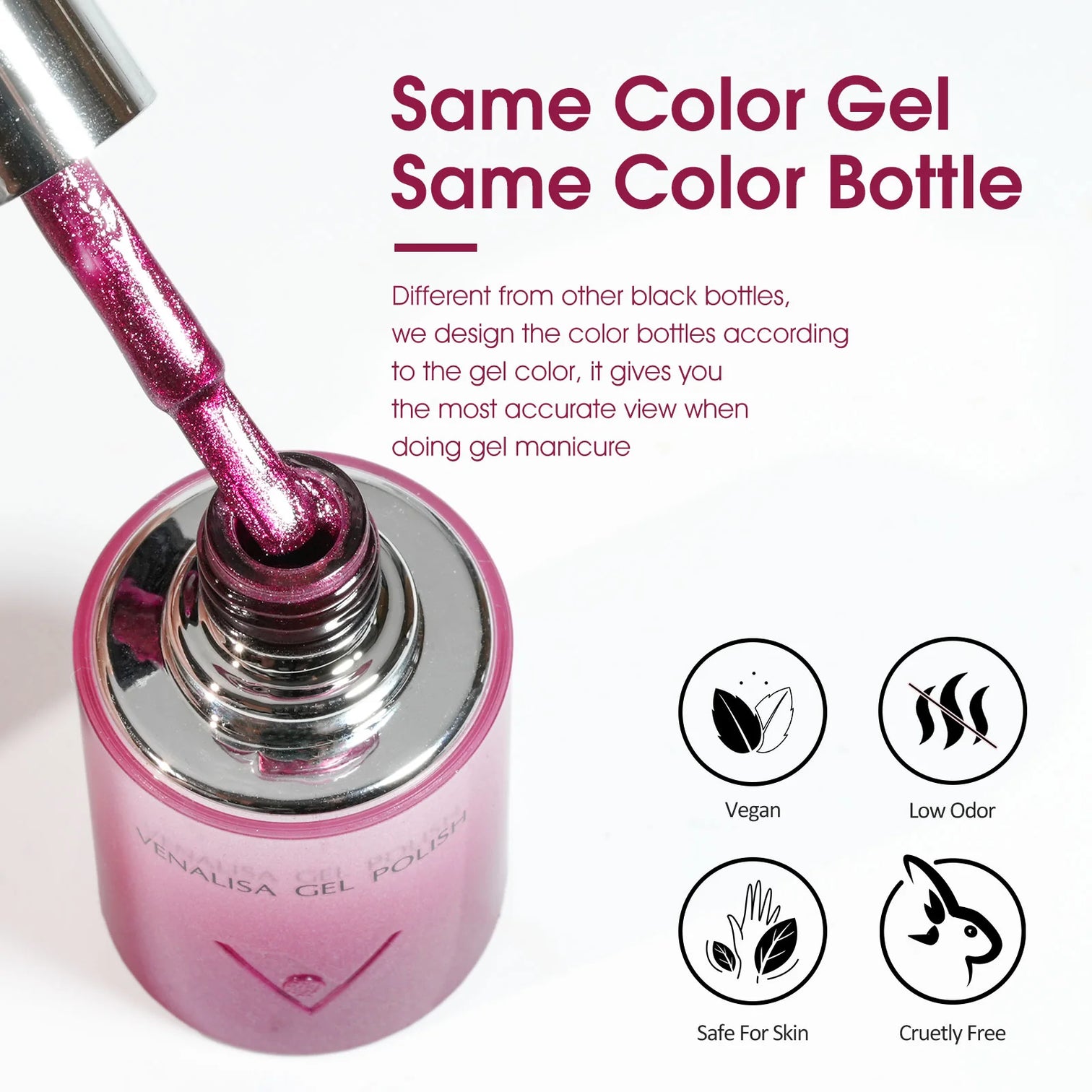 Venalisa Pink & Red Cat Eye Gel Polish Set (10ML) – Bold Shimmer Magnetic Effect | TPO Free & HEMA Free