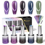 image, Venalisa Dark Cat Eye Gel Polish Set (10ML) – Premium Magnetic Shimmer Effect | TPO Free &amp; HEMA Free