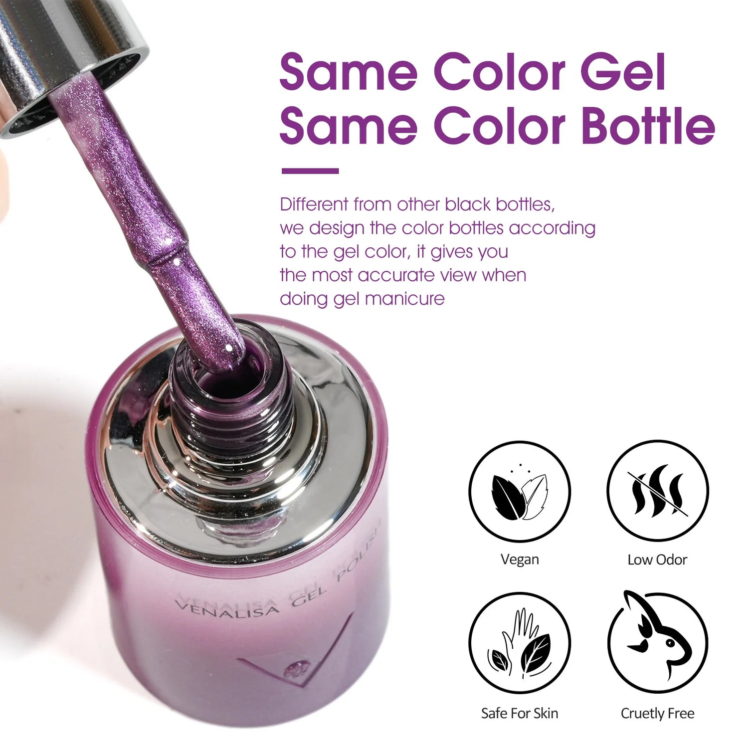 Venalisa Dark Cat Eye Gel Polish Set (10ML) – Premium Magnetic Shimmer Effect | TPO Free & HEMA Free