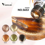image, Venalisa Metallic Cat Eye Gel Polish Set (10ML) – Bronze Gold Shimmer Magnetic Effect | TPO Free &amp; HEMA Free