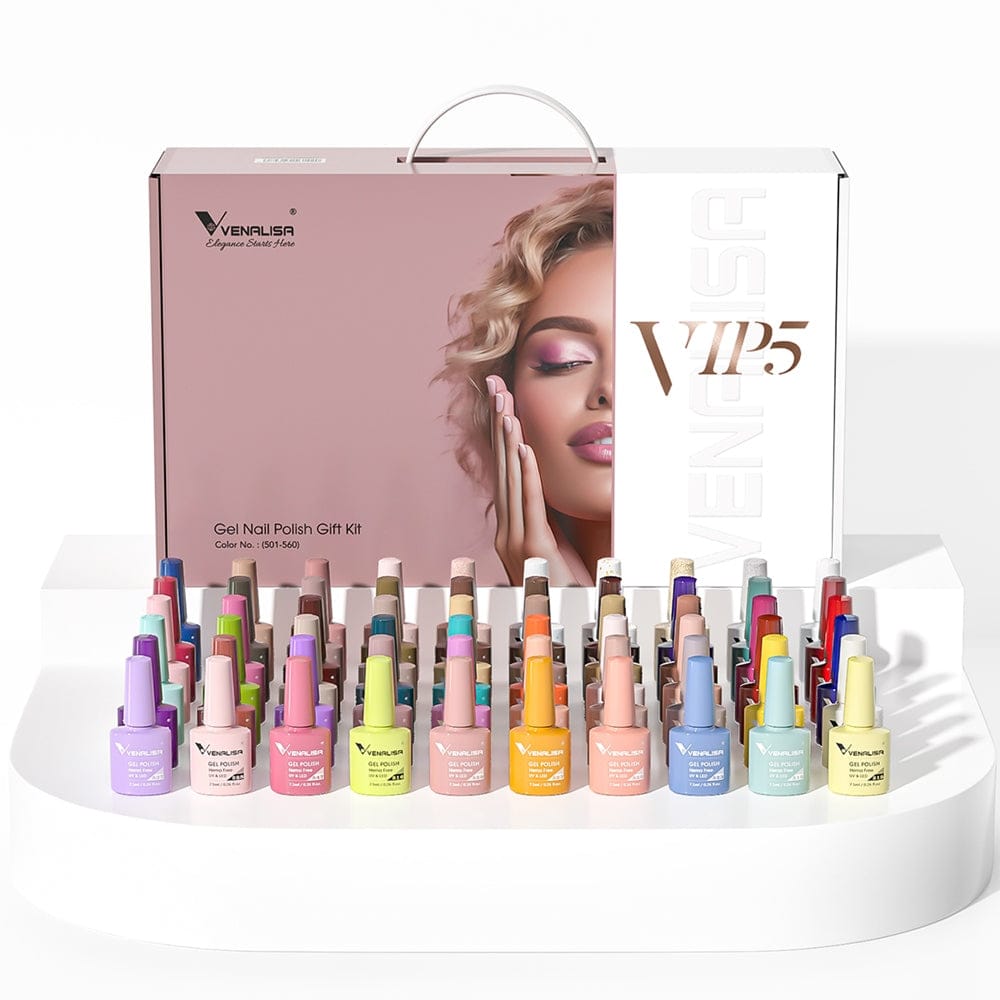 Venalisa VIP 5 Gel Polish Kit 60 Colors Hema Free (60+5)