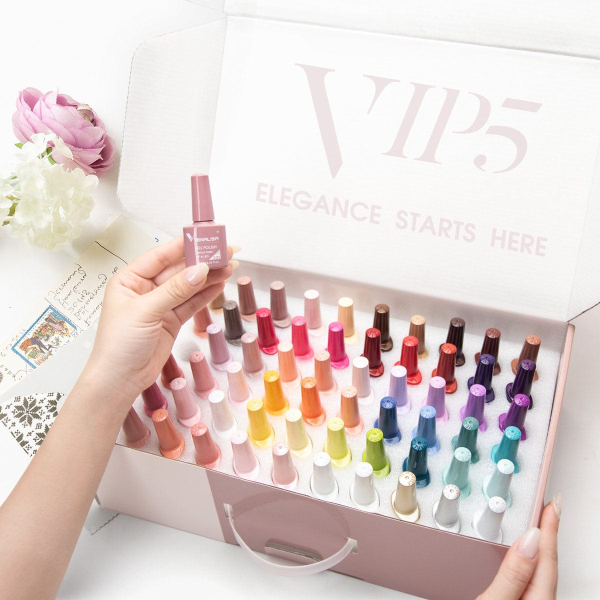 Venalisa VIP 5 Gel Polish Kit 60 Colors Hema Free (60+5)