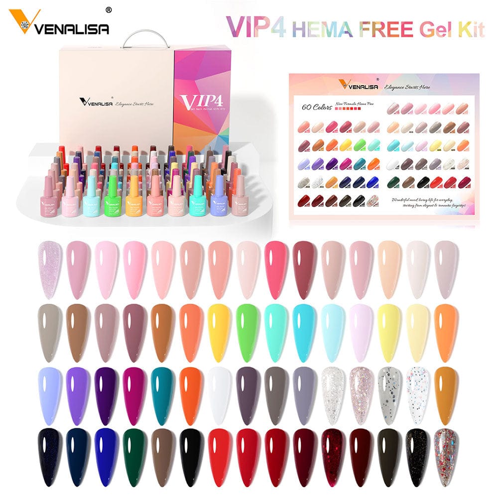Venalisa VIP 4 Gel Polish Kit 60 Colors Hema Free (60+5)