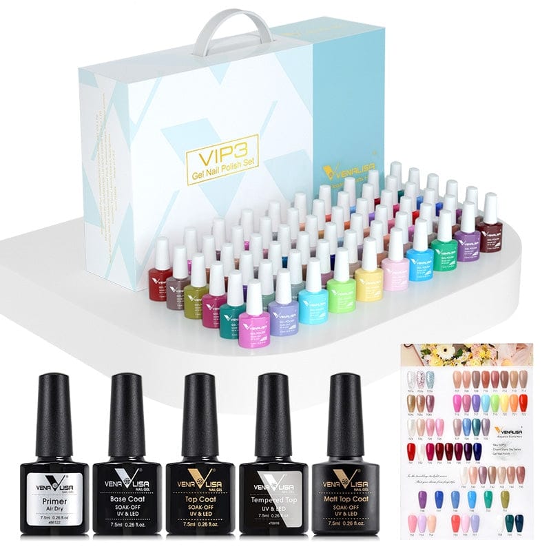 Venalisa VIP 3 Gel Polish Kit 60 Colors (60+5)