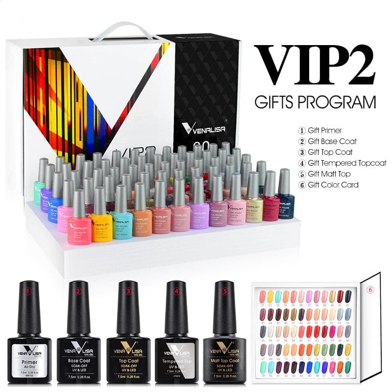Venalisa VIP 2 Gel Polish Kit 60 Colors (60+5)