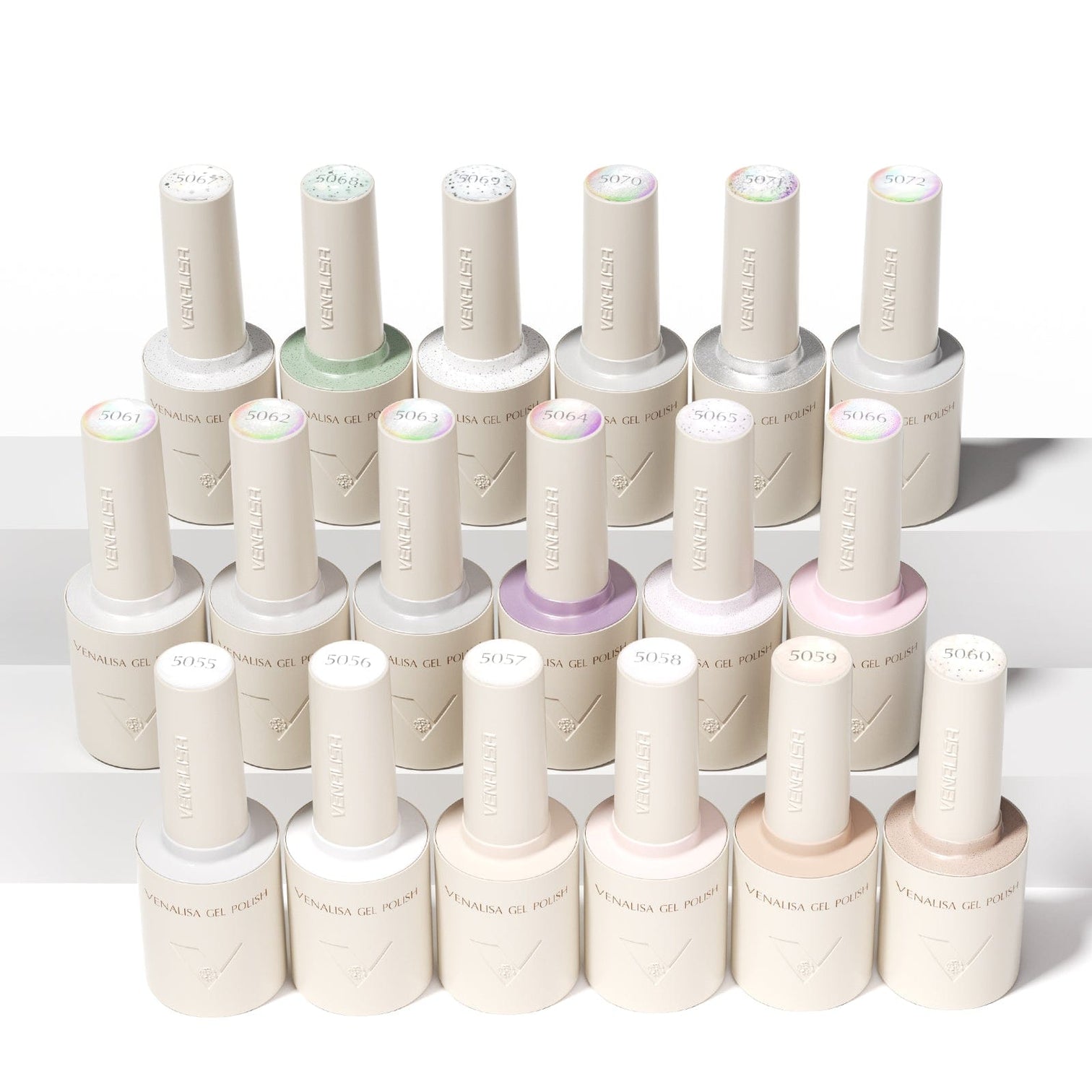 Venalisa V4 Gel Polish Set – 22 Pcs Nail Kit with Color Card | 18 Gel Colors + Base, Top & Matte Coat + 60ML Top Coat Refill | UV/LED Soak-Off Gel (10ML)