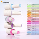 image, Venalisa V1 Gel Polish Set – 22 Pcs UV/LED Soak-Off Nail Kit with Color Card | 18 Gel Colors + Base, Top &amp; Matte Coat + 60ML Refill Top Coat | 10ML Bottles
