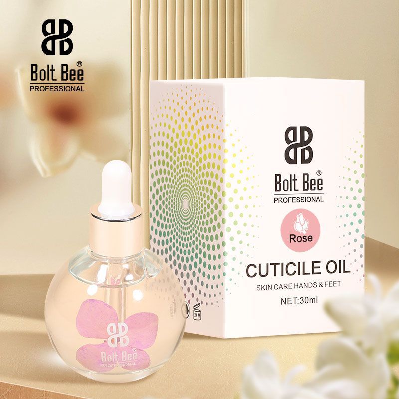 Bolt Bee Professional Rose Cuticle Oil – 30ml Nail & Skin Care for Hands & Feet