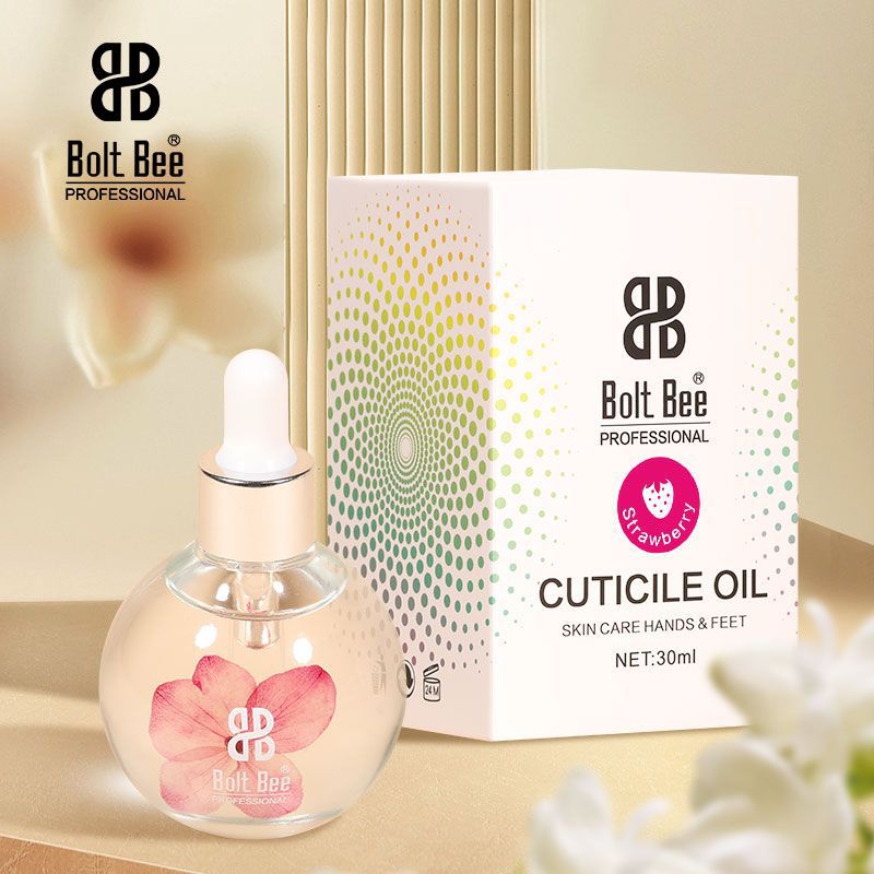 Bolt Bee Professional Strawberry Cuticle Oil – 30ml Nail & Skin Care for Hands & Feet