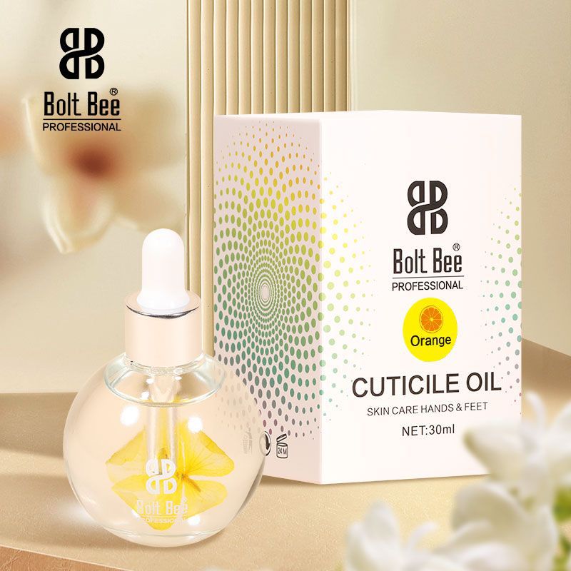 Bolt Bee Professional Orange Cuticle Oil – 30ml Nail & Skin Care for Hands & Feet