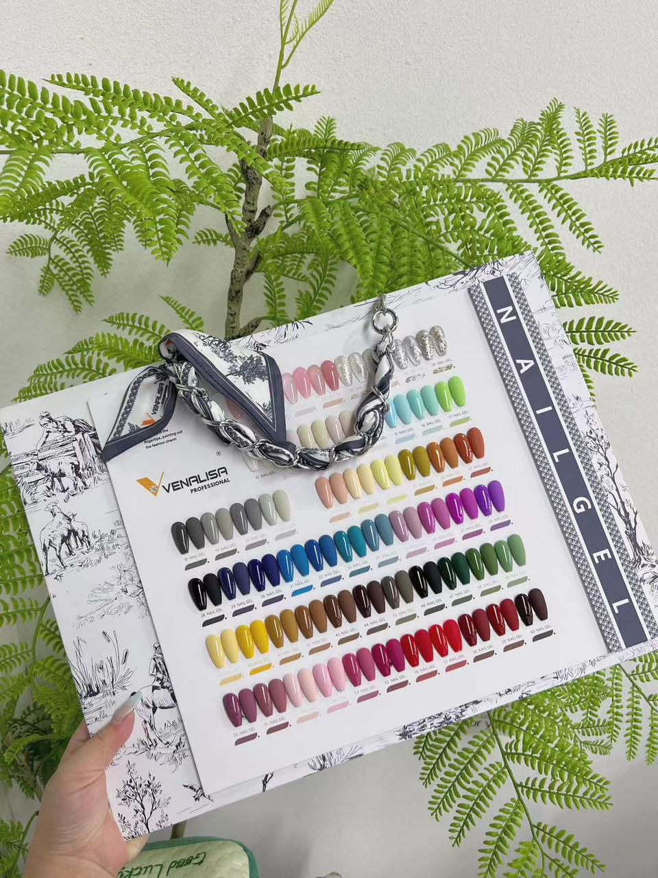 Venalisa Professional 60 Shades Gel Nail Polish Kit – 15ml | Base Coat, Top Coat, Cuticle Oil & Free Shade Card