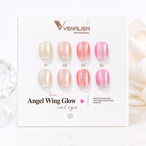 VENALISA Angel Wing Glow Cat Eye Gel Polish Collection – 4 Magnetic Jelly Shades