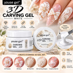 image, Youse Gel 3D Carving Gel White 15g – Nail Art Sculpting Gel for 3D Flowers &amp; Designs