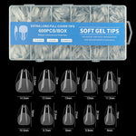 image, Queen Finger Short Almond Soft Gel Nail Tips – 600pcs, 12 Sizes
