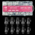 image, Queen Finger Square Soft Gel Nail Tips – 600pcs, 12 Sizes

