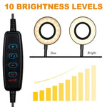 image, Sevyn Colors 360° Flexible Gooseneck LED Clip-On Ring Light | 3 Color Modes &amp; 10 Brightness Levels | USB Powered Reading, Study, Makeup &amp; Desk Lamp