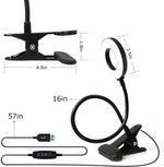 image, Sevyn Colors 360° Flexible Gooseneck LED Clip-On Ring Light | 3 Color Modes &amp; 10 Brightness Levels | USB Powered Reading, Study, Makeup &amp; Desk Lamp