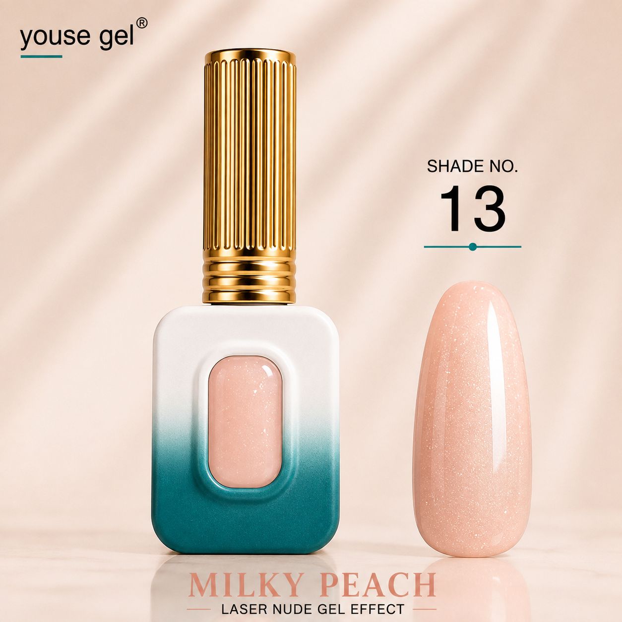 Youse Gel Milky Peach Laser Nude Gel Polish – Shade 13
