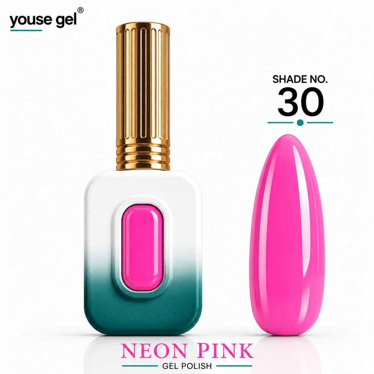 Youse Gel Neon Pink Gel Polish – Shade 30