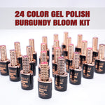 image, Shills Professional Burgundy Bloom 24-Color Gel Polish Kit | No TPO &amp; HEMA Free | Professional Nail Gel Set (10ml Each)