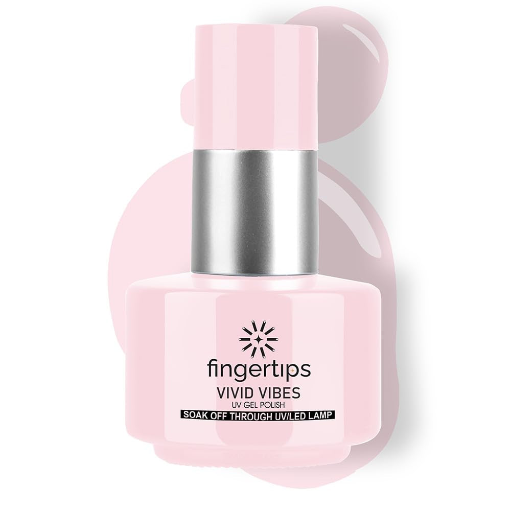Fingertips Vivid Vibes Cotton Pink UV Gel Polish (Shade 30) – Long-Lasting Soak-Off Gel Nail Color, 16ml