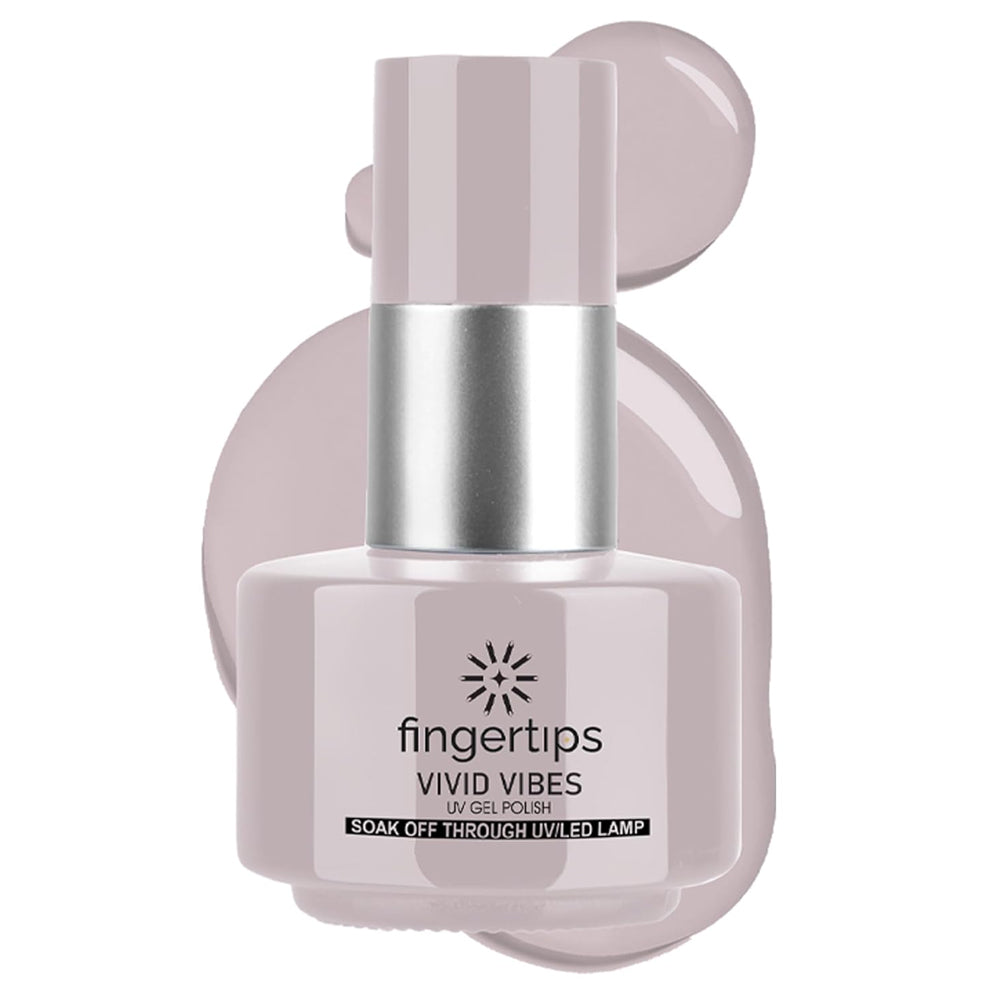 Fingertips Vivid Vibes Light Mauve UV Gel Polish (Shade 29) – Long-Lasting Soak-Off Gel Nail Color, 16ml