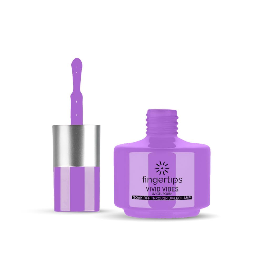 Fingertips Vivid Vibes Lilac UV Gel Polish (Shade 41) – Long-Lasting Soak-Off Gel Nail Color, 16ml