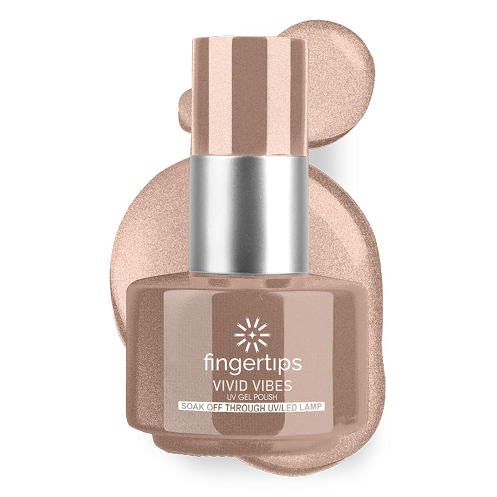 Fingertips Vivid Vibes Nude Glow UV Gel Polish (Shade 71) – Long-Lasting Soak-Off Gel Nail Color, 16ml