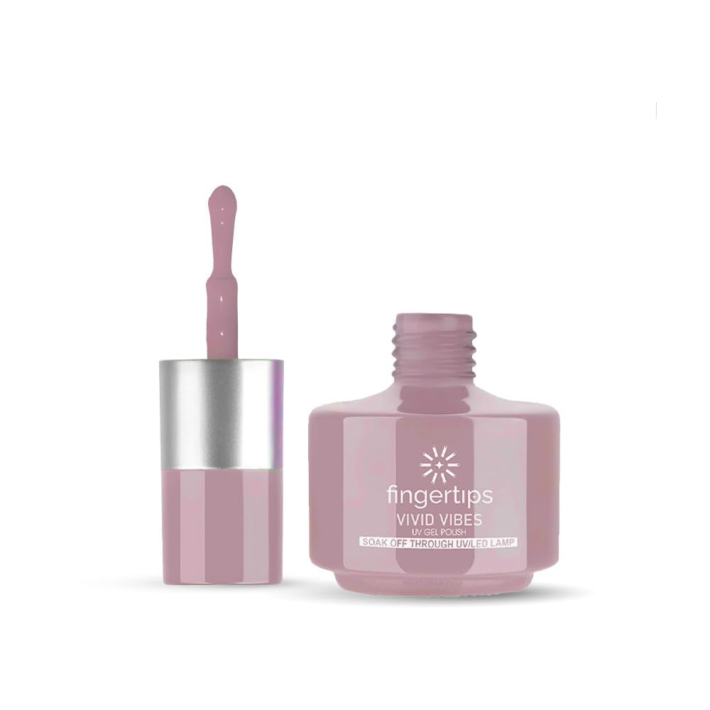 Fingertips Vivid Vibes Taupe UV Gel Polish (Shade 07) – Long-Lasting Soak-Off Gel Nail Color, 16ml