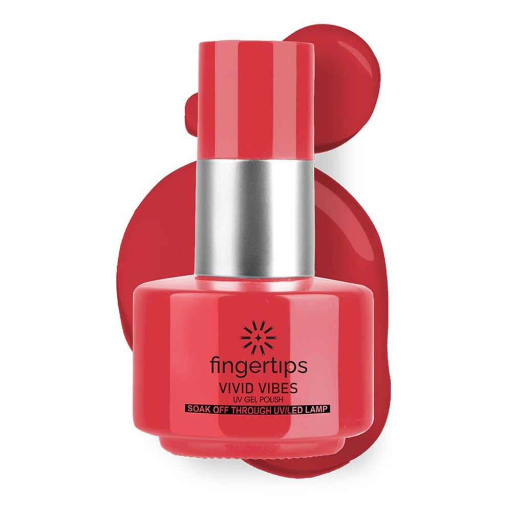 Fingertips Vivid Vibes Tea Rose UV Gel Polish (Shade 25) – Long-Lasting Soak-Off Gel Nail Color, 16ml