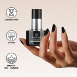 image, Fingertips Vivid Vibes Midnight Black UV Gel Polish (Shade 92) – Long-Lasting Soak-Off Gel Nail Color, 16ml