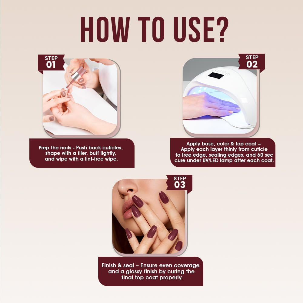 Fingertips Vivid Vibes Coffee Desire UV Gel Polish (Shade 22) – Long-Lasting Soak-Off Gel Nail Color, 16ml