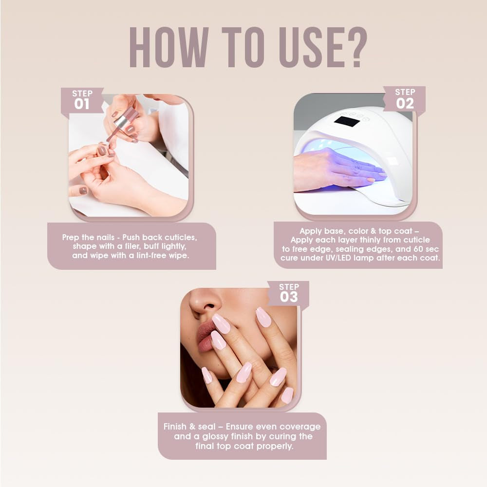 Fingertips Vivid Vibes Cotton Pink UV Gel Polish (Shade 30) – Long-Lasting Soak-Off Gel Nail Color, 16ml