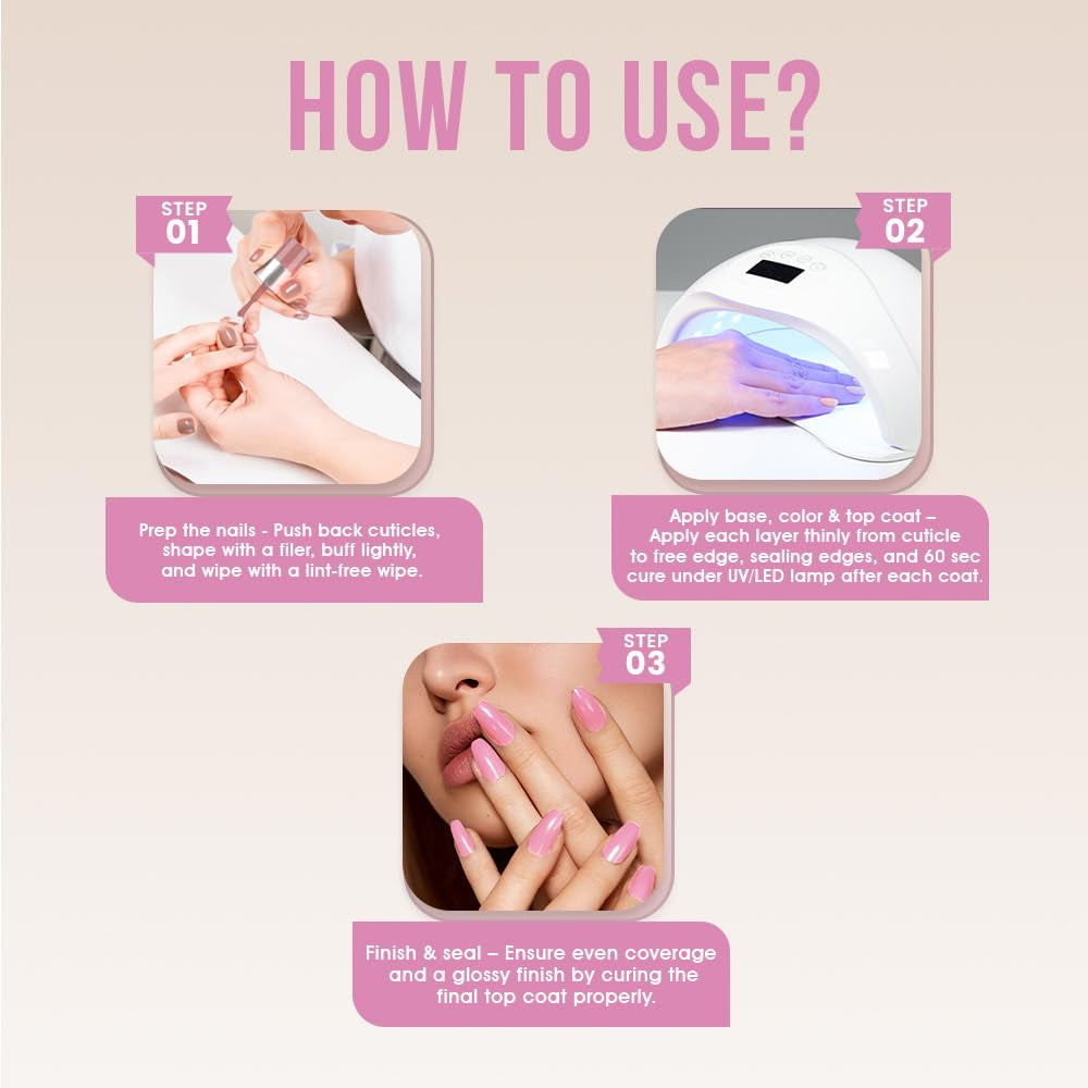 Fingertips Vivid Vibes Candy Crush UV Gel Polish (Shade 56) – Long-Lasting Soak-Off Gel Nail Color, 16ml