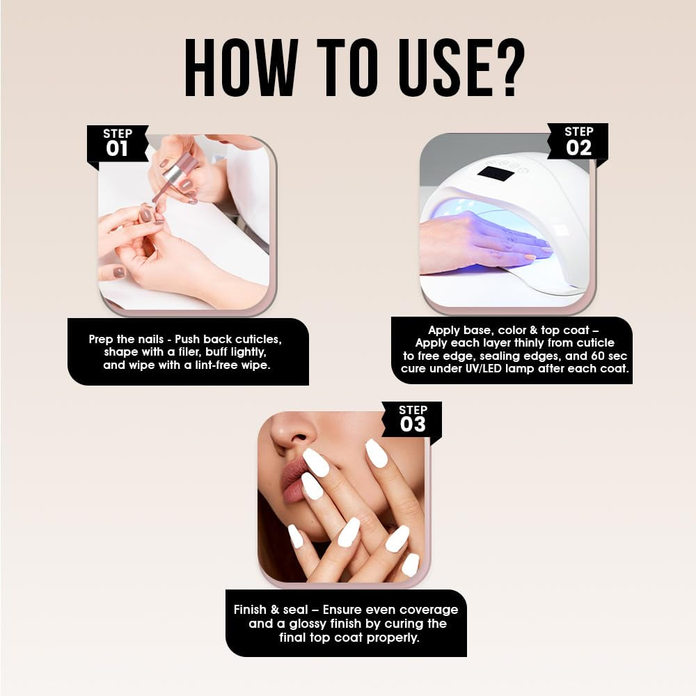 Fingertips Vivid Vibes Silver Glitter UV Gel Polish (Shade 69) – Long-Lasting Soak-Off Gel Nail Color, 16ml