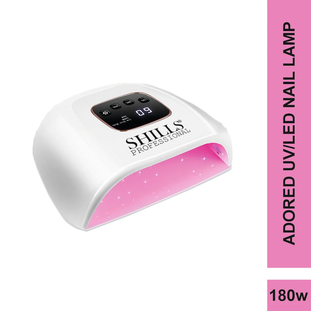SHILLS PROFESSIONAL ADORED 180W UV/LED Nail Lamp – Fast Gel Polish Curing Light for Salon & Home Manicures