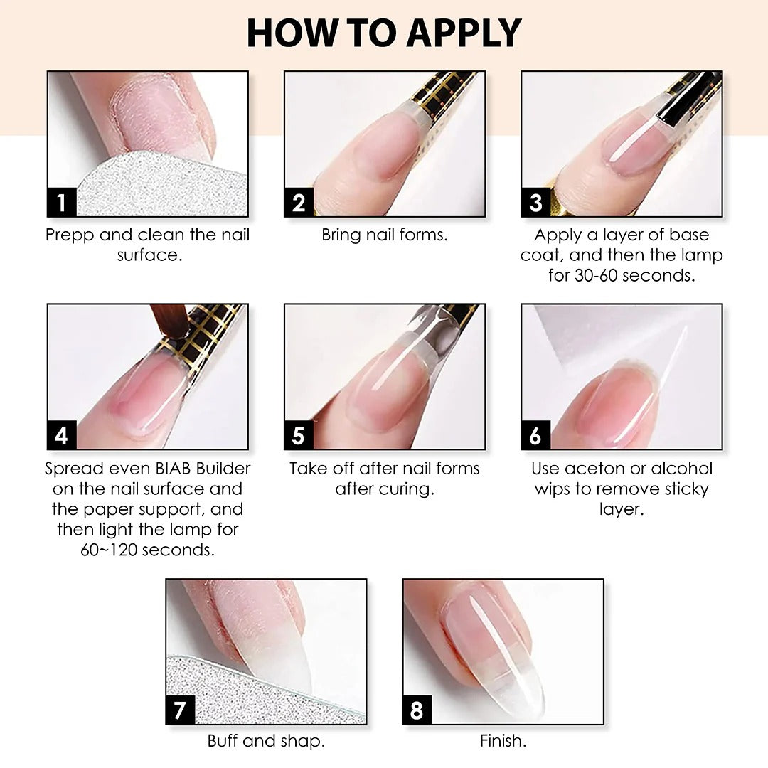 SHILLS Professional BIAB Gel Polish - Builder in a Bottle for Nail Extensions & Overlays (15ml) Shade 25
